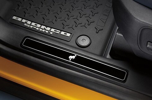 Discover Ford Bronco Accessories in PR Door Sill Plates Black Platinum